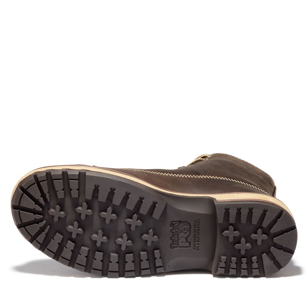 Botas de Trabajo Feminino - Timberland Pro® Hightower 6” Alloy Toe - YQBXP8923 - Marrom Escuro